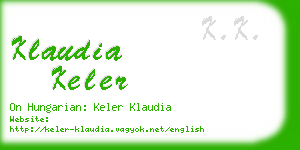 klaudia keler business card